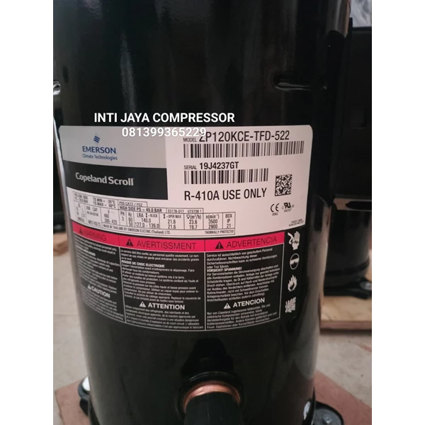 Compressor ac copeland zp120kce-tfd-522 10hp